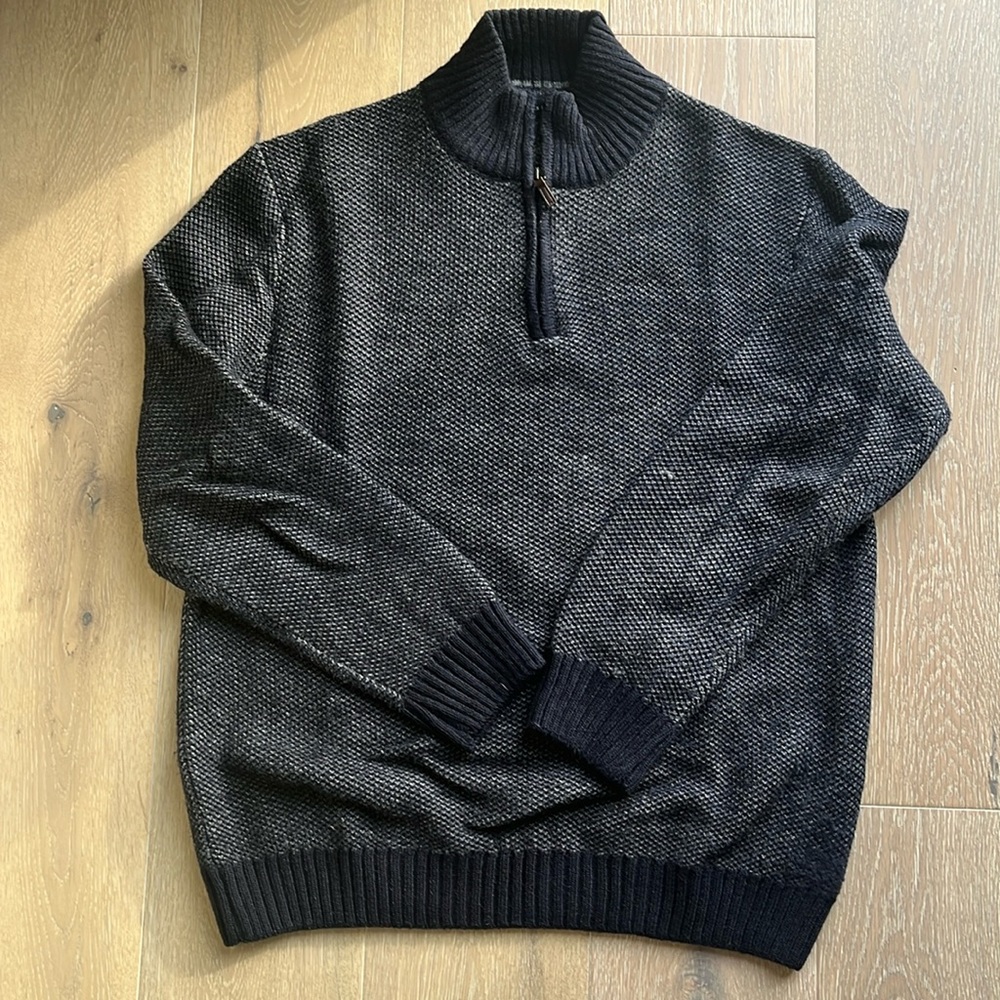 Navy Blue Quarter Zip Sweater